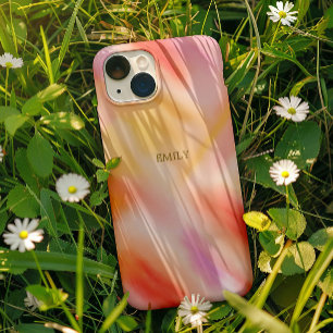 Custom Trendy Fashion Light Pink Yellow Tie Dye iPhone 16 Pro Case