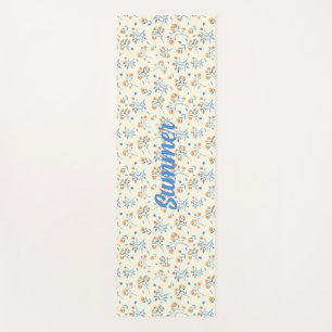 Custom Trendy Vintage Wildflower Pattern   Yoga Mat