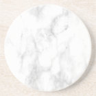 Custom Trendy White Marble Elegant Template Round