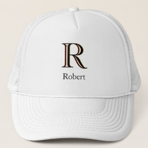 Custom Tri-Colour Monogram Name Trucker Hat