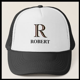 Custom Tri-Colour Monogram Name Trucker Hat