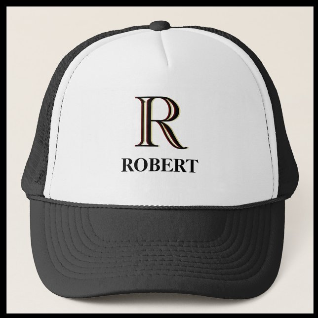 Custom Tri-Colour Monogram Name Trucker Hat (Creator Uploaded)