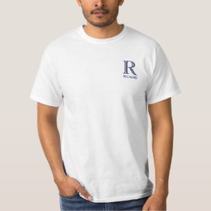 Custom Tri-Colour Value Monogram Name  T-Shirt