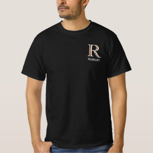 Custom Tri-Colour Value Monogram Name  T-Shirt