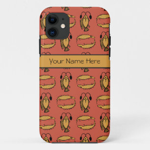Custom Tribal Egyptian Fish Crocodile Red Yellow Case-Mate iPhone Case