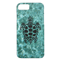 Custom Tribal Sea Turtle Aqua Blue