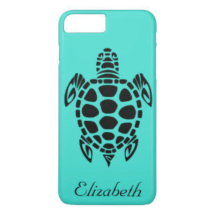 Custom Tribal Sea Turtle Turquoise Case-Mate iPhone Case