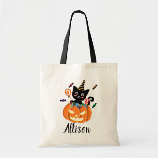 custom trick or treat bag with personalization