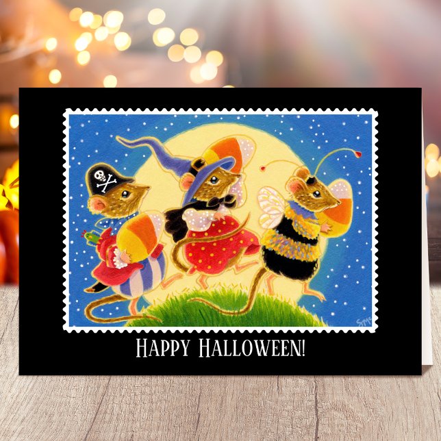 Custom Trick or Treat Halloween Mice Card (Creator Uploaded)