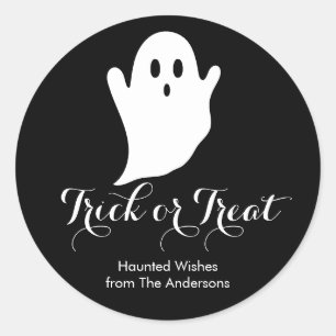 Custom Trick or Treat Halloween minimalist sticker