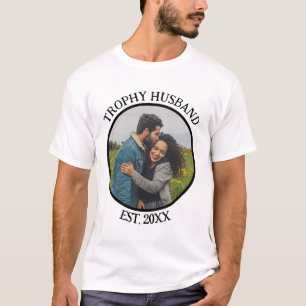 Custom Trophy Husband Valentines Day Photo T-Shirt