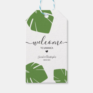 Custom Tropical Destination Wedding Welcome Gift  Gift Tags