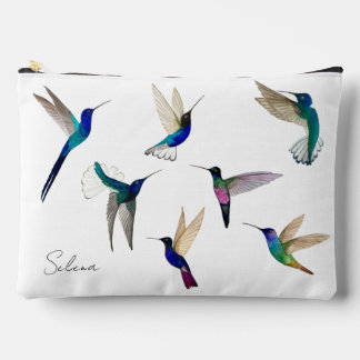Custom Tropical Hummingbirds  Accessory Pouch