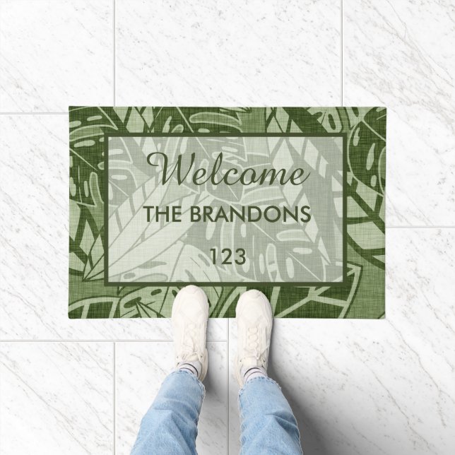 Custom Tropical Welcome Mat (Indoor)
