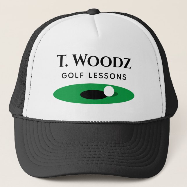 Custom trucker hat for golf player or instructor (Front)