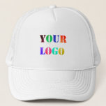 Custom Trucker Hat with Your Business Logo<br><div class="desc">Hat with Your Logo or Photo / QR Code or Text Promotional Business or Modern Personal Trucker Hats / Gift - Add Your Logo - Image - Photo or QR Code / or Text / Information - Resize and move elements with Customization tool. Choose colors ! ( Select your logo...</div>
