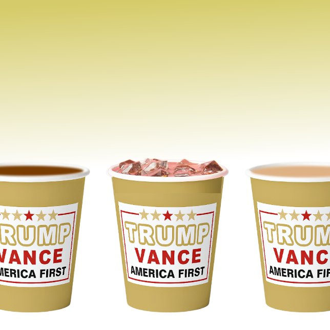 Custom, Trump 2025 The Golden Age, America First Paper Cups (Creator Uploaded)