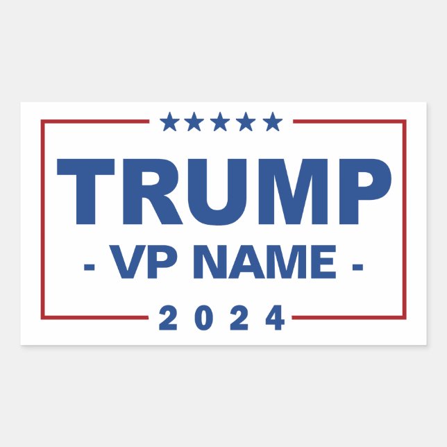 Custom Trump Vice President 2024 Rectangular Sticker (Front)