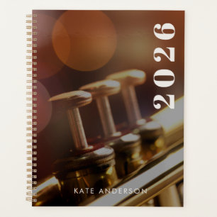 Custom Trumpet Musician Modern Yearly 2026 Planner