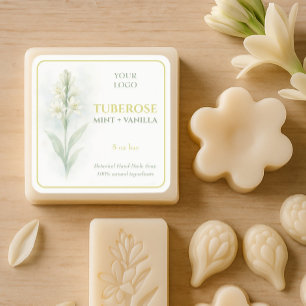 Custom Tuberose Mint & Vanilla Handmade Soap Label