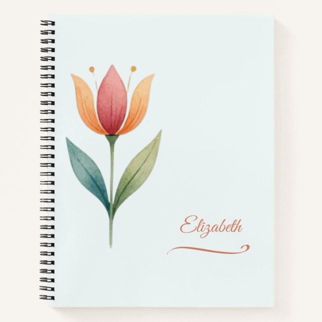 Custom Tulip Notebook (Front)