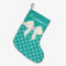 Custom Turquoise Dotted w/Cream Bow & Diamonds