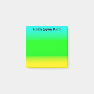 Custom Turquoise, Green, and Yellow Post-it Notes