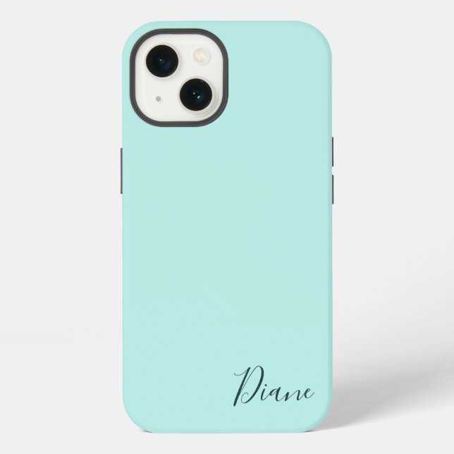 Custom Turquoise iPhone Case (Back)