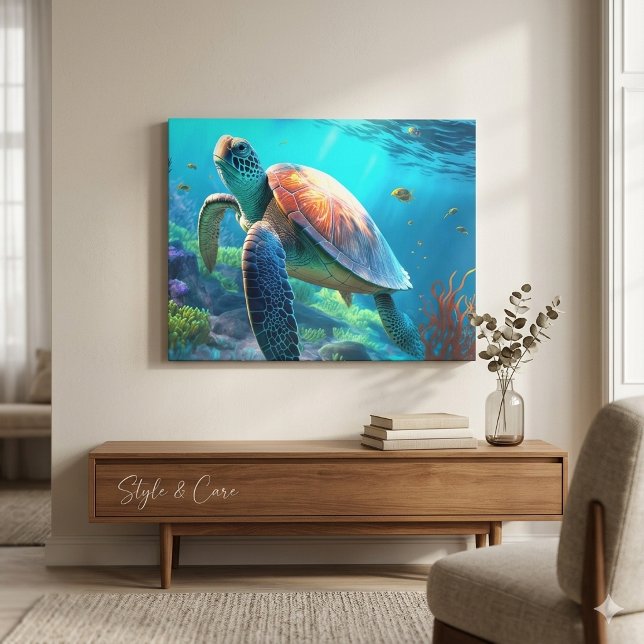 Custom Turtle Canvas Wall Art Personalised Design (Custom Turtle Canvas Wall Art Personalized Design)