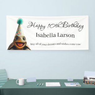 Custom turtle party banner