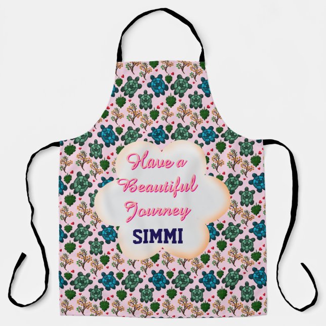 Custom turtle pattern  apron (Front)