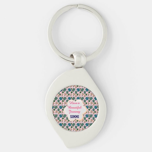 Custom turtle pattern  key ring (Front)