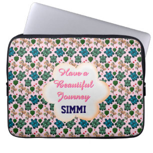 Custom turtle pattern  laptop sleeve