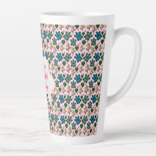 Custom turtle pattern  latte mug