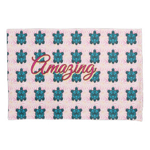 Custom turtle pattern Sherpa Blanket Pillowcase