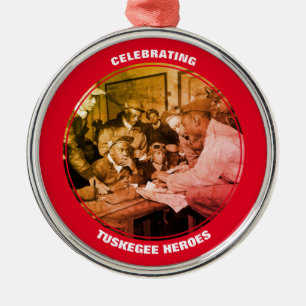 Custom TUSKEGEE AIRMEN DAY Metal Tree Decoration