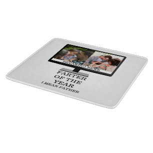 Custom TV farter of the year funny dad 2 photo Cutting Board