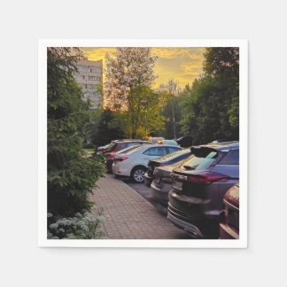 Custom Twilight Urban Mood Cocktail Paper Napkin