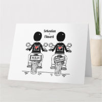 Custom Two Grooms Biker Motorcycle Wedding