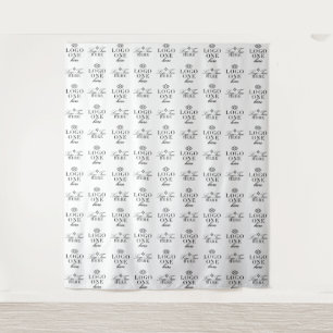 Custom Two Logo Event Backdrop Step and Repeat Tapestry
