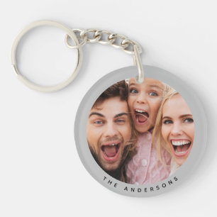 Custom Two Photo Double Sided Acrylic Key Ring