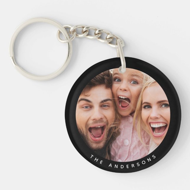 Custom Two Photo Double Sided Acrylic Key Ring (Front)