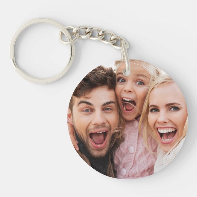 Custom Two Photo Double Sided Acrylic Key Ring (Front)