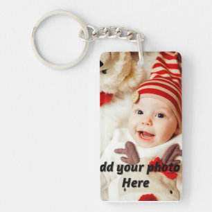 Custom Two Photo Double Sided Acrylic Keychain