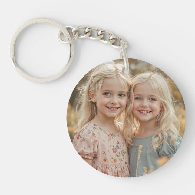 Custom Two Photo Double Sided Acrylic Keychain (Front)