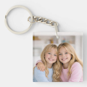 Custom Two Photo Double Sided Acrylic Keychain