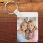 Custom Two Photo Double Sided Aluminium Key Ring<br><div class="desc">Custom two photo double sided keychain personalize by replacing the both sample/placeholder photos with your own photos.</div>