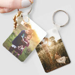 Custom Two Photo Double Sided Aluminium Keychain<br><div class="desc">add your vertical images to this template keychain with ease. this template allows for a different photo on the front and the back of the keychain..</div>