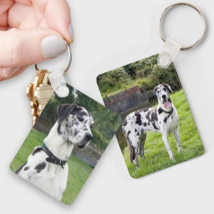 Custom Two Photo Double Sided Aluminium Keychain