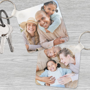 Custom Two Photo Double Sided Key Ring